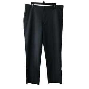 IZOD DARK GRAY STRAIGHT LEG FLAT FRONT DRESS PANTS MENS 36X30